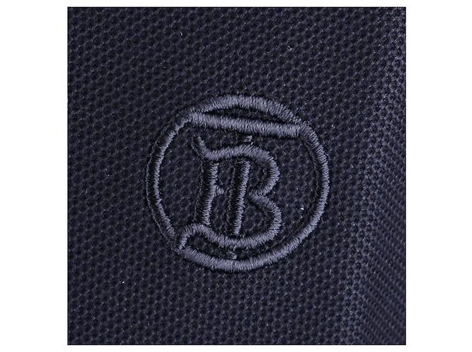 Burberry  Polo de piqué de algodón con cuello a rayas stamp: Negro - vista 3