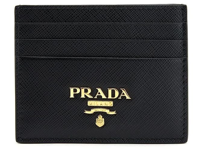 Prada Tarjetero Saffiano para mujer QWA Negro - vista 2