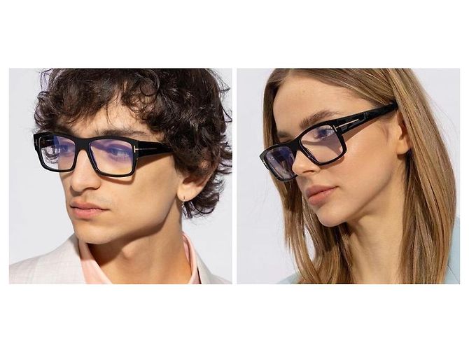 Tom Ford Blue Light Blocking Glasses Frame Black Square Acetate Vision Protection Multiple colors - view 3