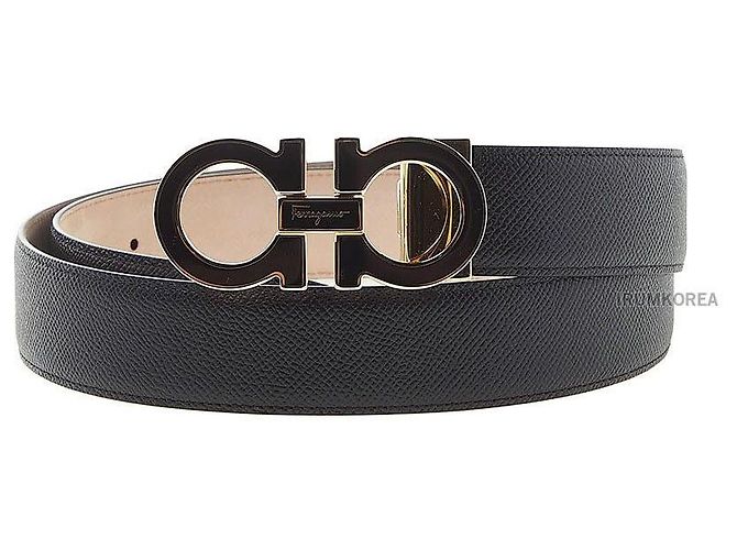 Salvatore Ferragamo Cintura Gancini regolabile da uomo NERO Multicolore - vista 2