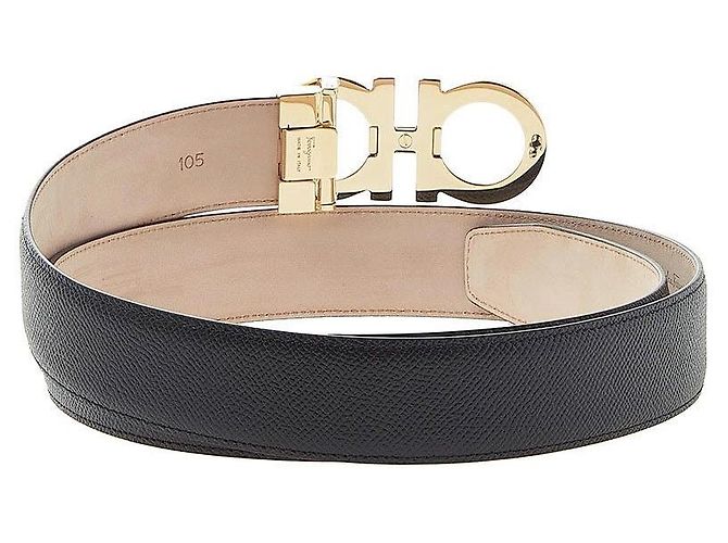 Salvatore Ferragamo Cintura Gancini regolabile da uomo NERO Multicolore - vista 5