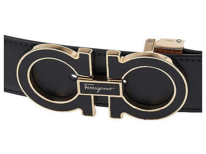 Salvatore Ferragamo Cintura Gancini regolabile da uomo NERO Multicolore - vista 6