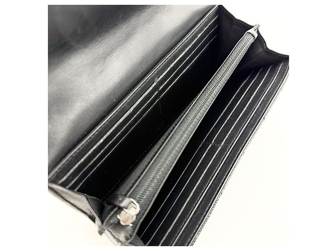 Chanel Portafoglio a patta Boy in vitello argento Nero - vista 7
