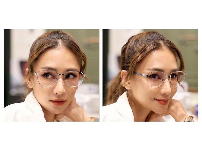 Gucci Luxus-Metallfassung in Silber mit Drei-Linien-Bügeln Mehrfarben - Ansicht 3