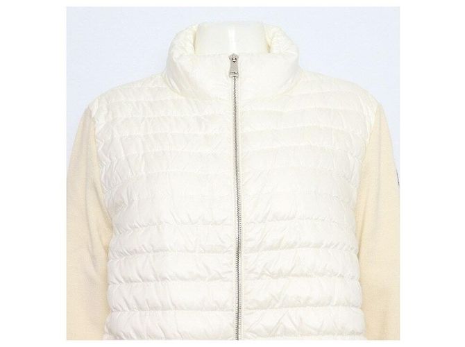 Moncler Weiße gesteppte Wolljacke für Damen - Ansicht 2