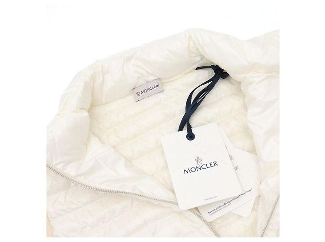 Moncler Weiße gesteppte Wolljacke für Damen - Ansicht 5
