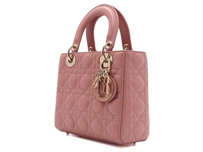 Borsa a spalla Lady Dior Small My ABC Tote Bag in pelle d'agnello rosa - vista 2