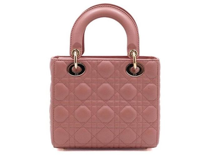 Borsa a spalla Lady Dior Small My ABC Tote Bag in pelle d'agnello rosa - vista 4