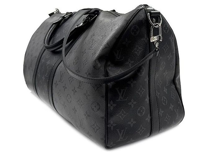 Louis Vuitton Monogram Eclipse Keepall Noir - vue 2