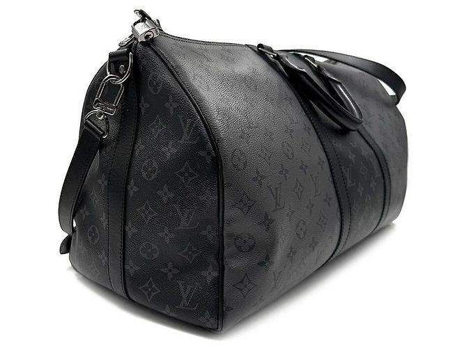 Louis Vuitton Monogram Eclipse Keepall Noir - vue 3