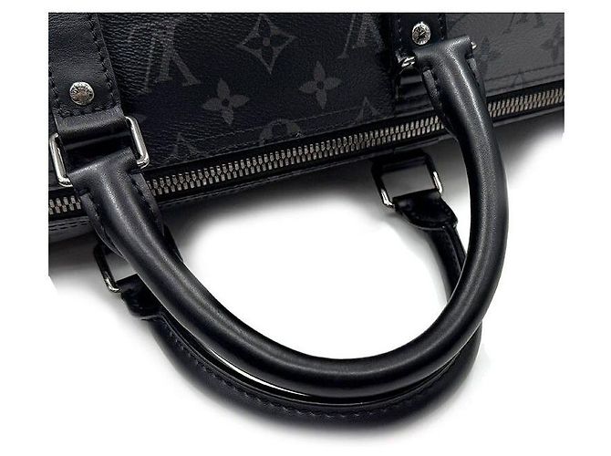 Louis Vuitton Monogram Eclipse Keepall Noir - vue 4