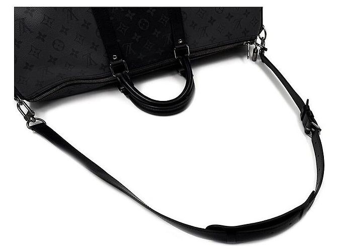 Louis Vuitton Monogram Eclipse Keepall Noir - vue 5