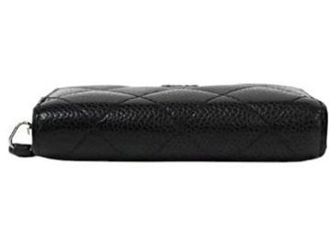 Chanel Zip-Kartenetui aus schwarzem Kaviar-Leder - Ansicht 4