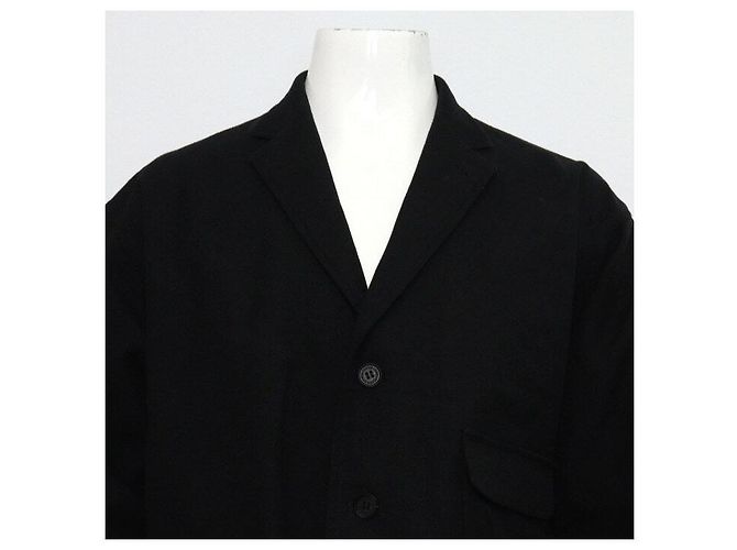 Comme Des Garcons Black Wool Draw Men's Jacket - view 2