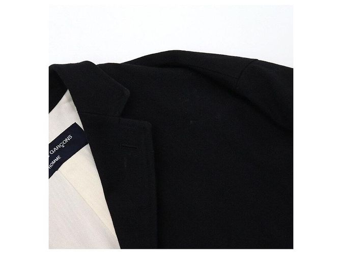 Comme Des Garcons Black Wool Draw Men's Jacket - view 6