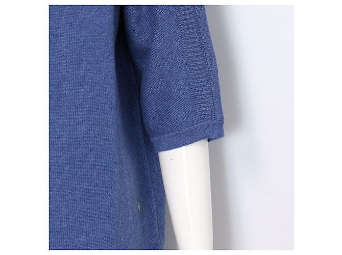 Hermès  Damen Strickkleid aus Kaschmir mit Rundhalsausschnitt Blau - Ansicht 3