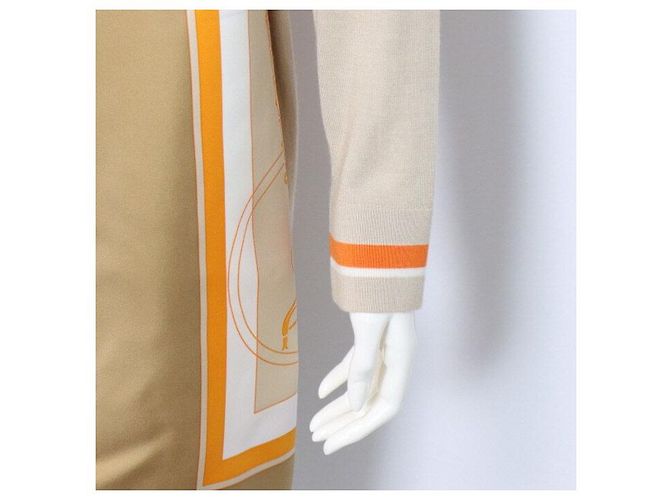 Hermès Vestaglia-cardigan lunga da donna Ex-Libris Twilly in misto cashmere e seta Marrone - vista 3