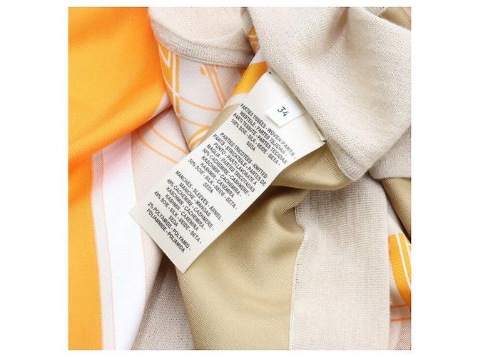 Hermès Vestaglia-cardigan lunga da donna Ex-Libris Twilly in misto cashmere e seta Marrone - vista 6