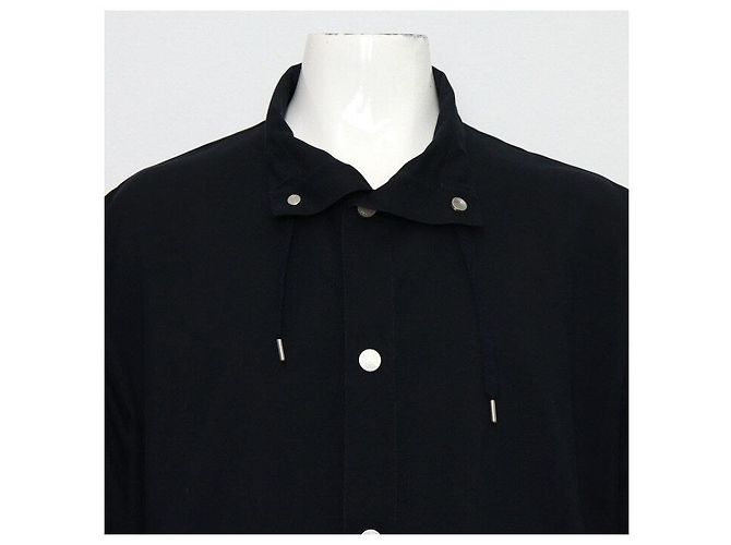 Hermès Giacca Blu BLOUSON COL MONTANT Giacca a bottoni da uomo Argento - vista 2