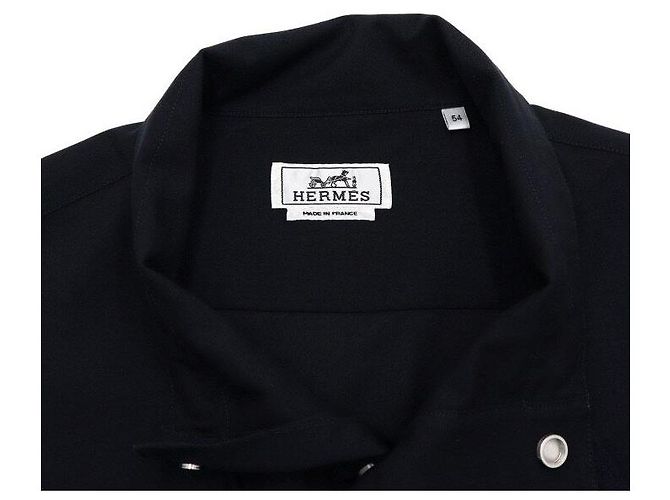 Hermès Giacca Blu BLOUSON COL MONTANT Giacca a bottoni da uomo Argento - vista 5