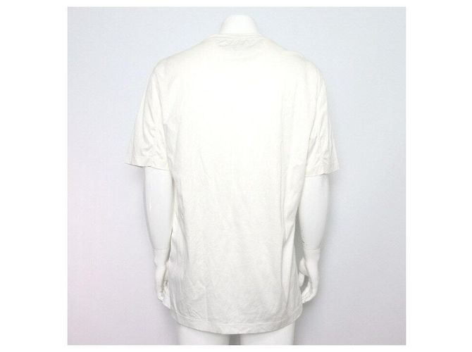 Brunello Cucinelli Besticktes Baumwoll-T-Shirt für Herren, Rundhals, einfarbig Weiß - Ansicht 4