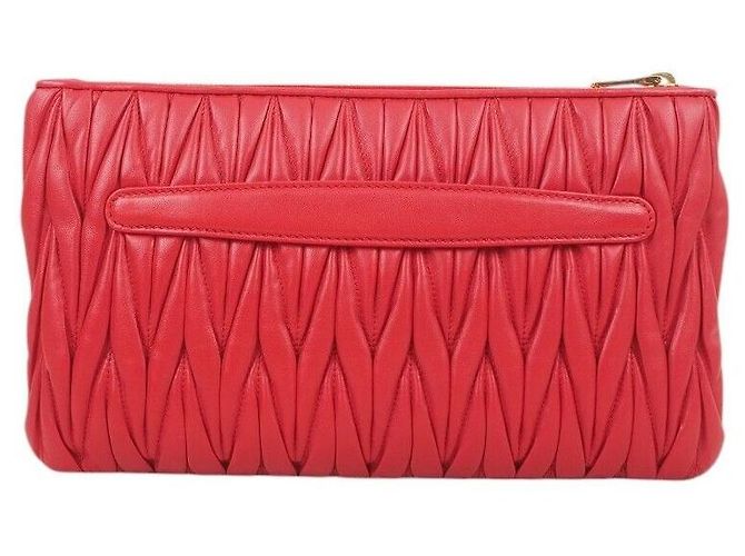 Miu Miu Clutch Matelassé Rosso - vista 2