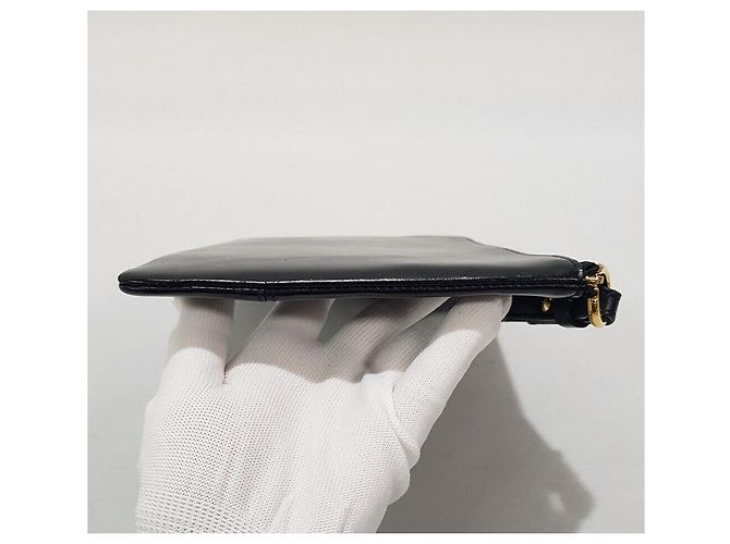Pochette Chloé Logo in Pelle Nera Nero - vista 4