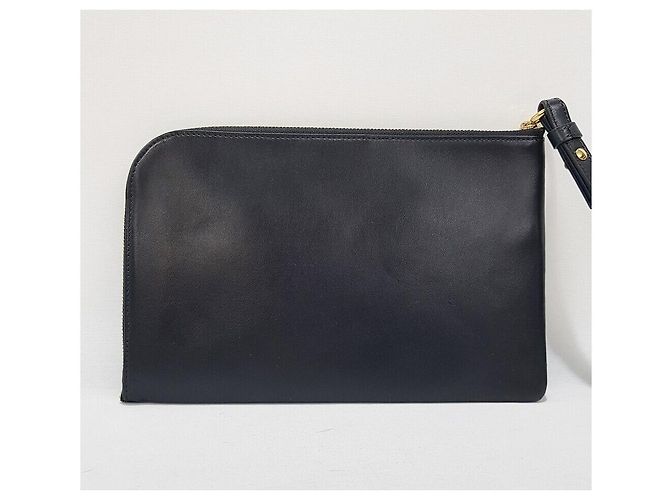 Pochette Chloé Logo in Pelle Nera Nero - vista 5