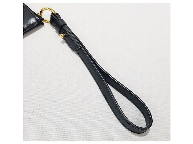Pochette Chloé Logo in Pelle Nera Nero - vista 6