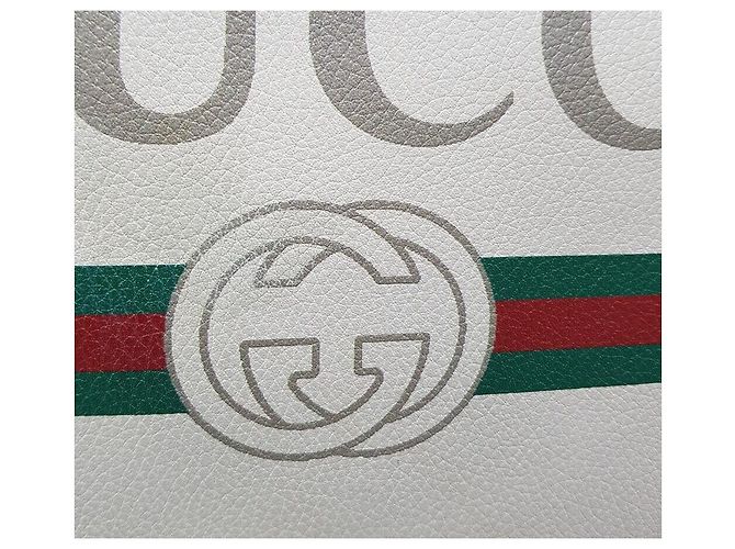 Gucci Clutch Web Logo Bianco - vista 3