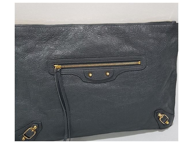 Balenciaga Clutch Motor Gray - vista 3