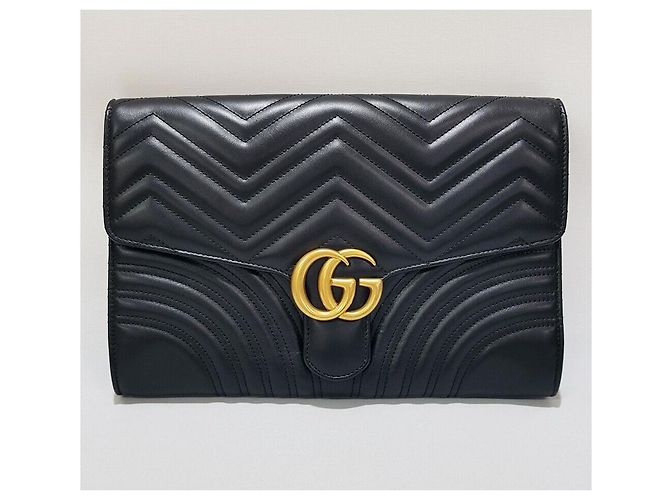 Clutch Gucci Marmont Matelassé Nero - vista 2