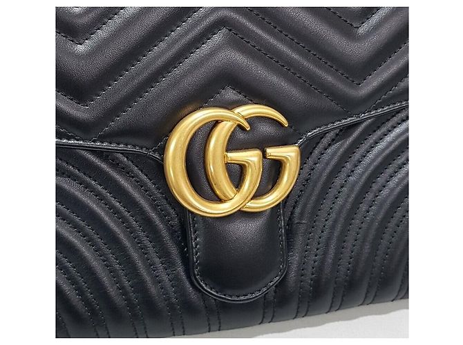Clutch Gucci Marmont Matelassé Nero - vista 3