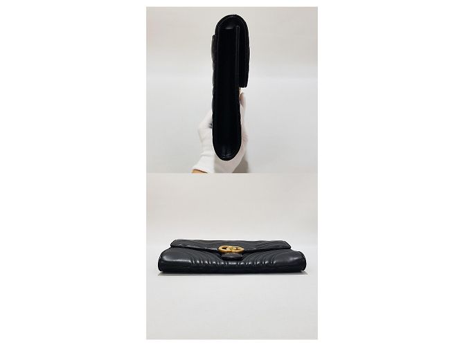 Clutch Gucci Marmont Matelassé Nero - vista 4