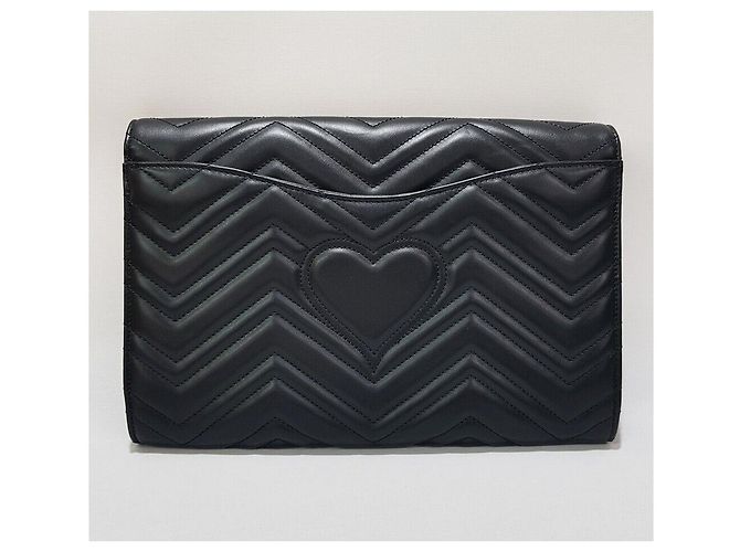 Clutch Gucci Marmont Matelassé Nero - vista 5