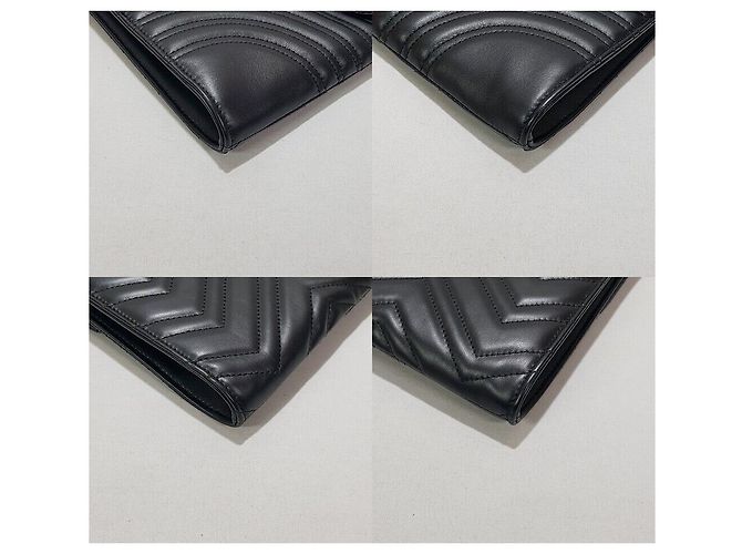 Clutch Gucci Marmont Matelassé Nero - vista 6