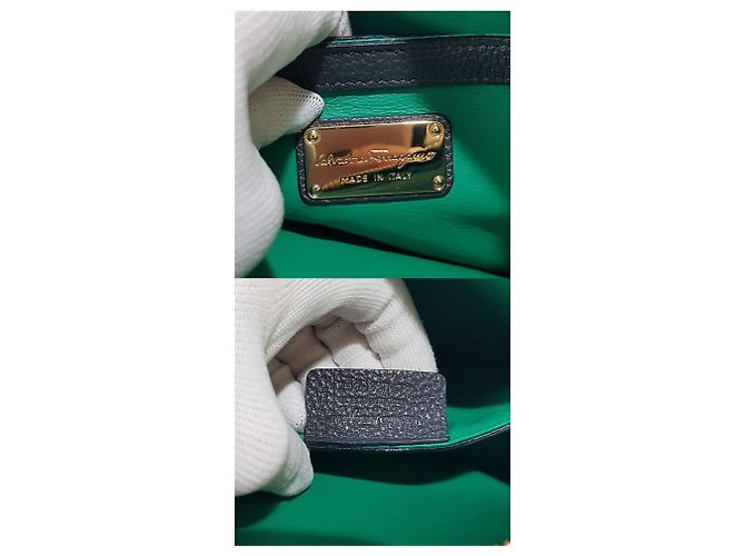 Salvatore Ferragamo Clutch Aymari Nero - vista 8