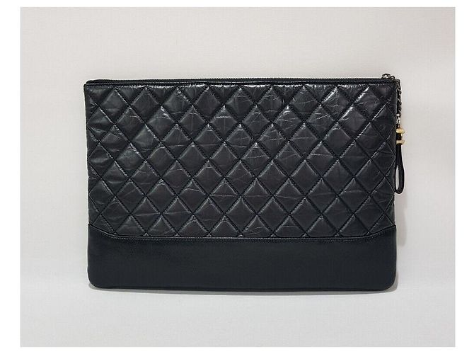 Chanel Borsa a Pochette Gabrielle Large Series Nero - vista 4