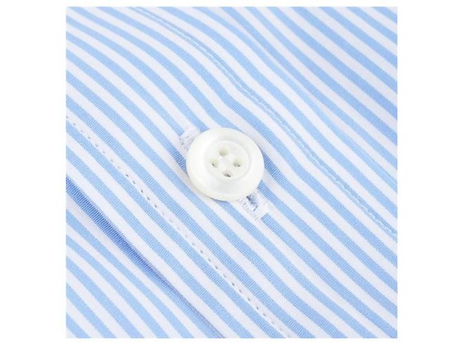 Miu Miu Camisa de popeline com micro-riscas Branco - vista 3