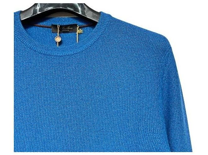 Loro Piana Blauer Rundstrick aus Kaschmir - Ansicht 4