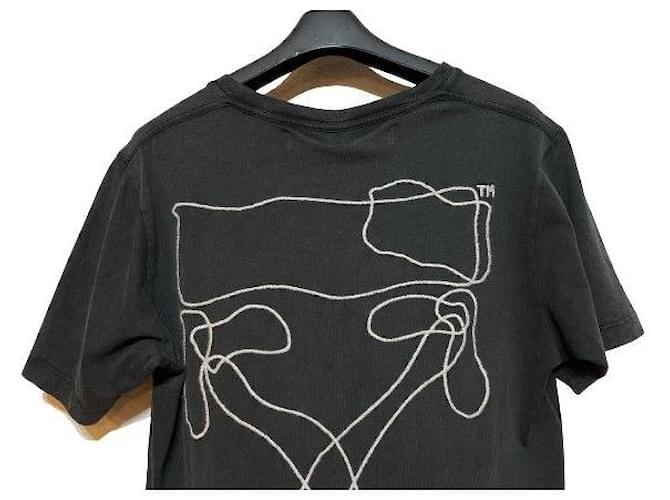 Off White Besticktes Kurzarm-Top für Damen Schwarz - Ansicht 5