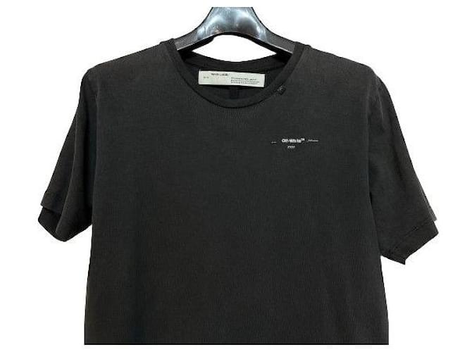 Off White Besticktes Kurzarm-Top für Damen Schwarz - Ansicht 6