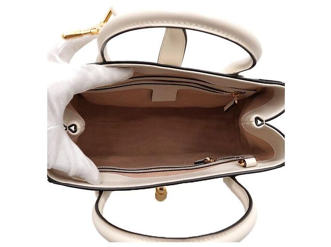 Gucci Borsa Tote e Borsa a Tracolla Jackie GG Medium in pelle bianca Bianco - vista 5