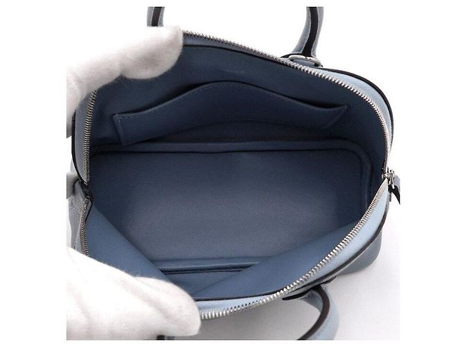 Hermès Borsa Tote e Borsa a Tracolla Bolide Mini Ever Leather, Crossbody Season Blu - vista 6