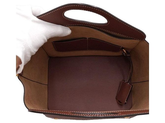 Burberry Mini borsa tote e borsa a tracolla in pelle morbida con tasca - vista 5