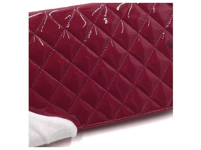 Chanel Borsa a tracolla WOC Wallet on Chain in vernice rosa con catena logo tono argento - vista 11