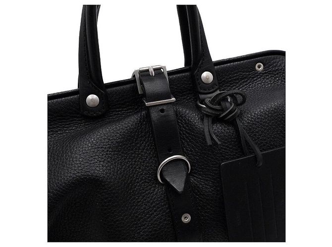 Maison Martin Margiela Borsa Dragger in pelle nera - vista 11