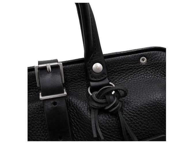 Maison Martin Margiela Borsa Dragger in pelle nera - vista 12
