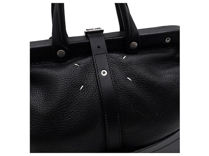 Maison Martin Margiela Borsa Dragger in pelle nera - vista 13