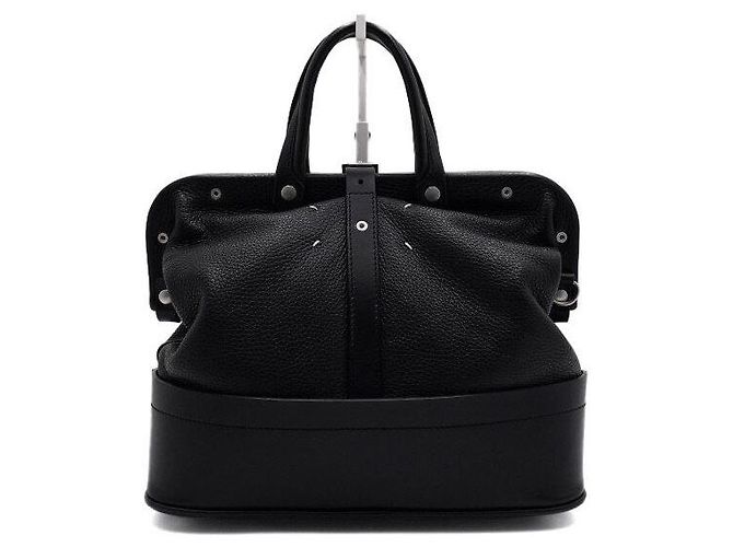 Maison Martin Margiela Borsa Dragger in pelle nera - vista 4